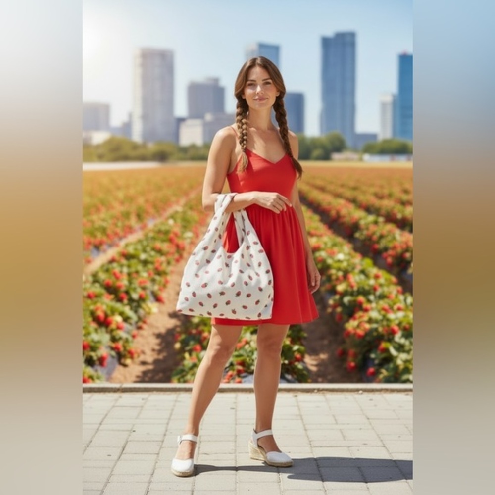 NWT Strawberry Cream Tote Bag
